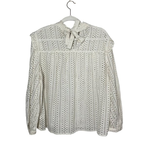 Madewell White Eyelet Blouse - Picture 5 of 9